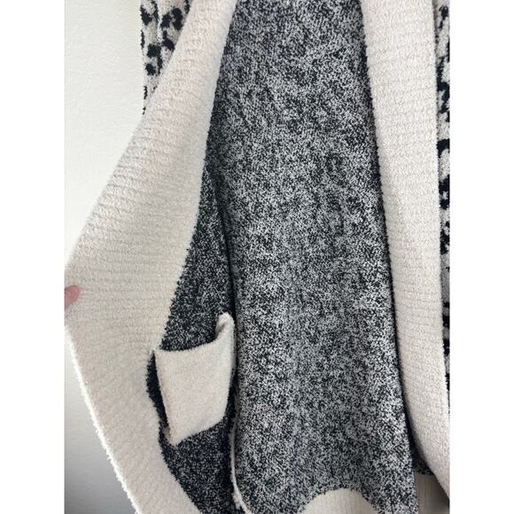 Sweet Lovely By Jen Long Cardigan Black and White Animal Print 2XL - Picture 5 of 8